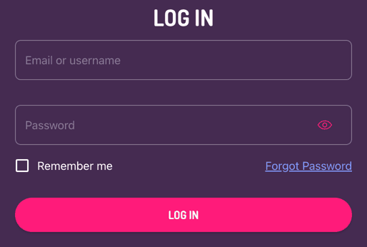 Registration at Pink Rose casino